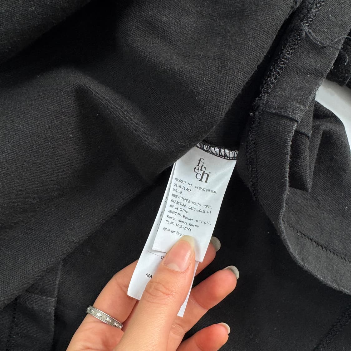 Fetch 페치 프린팅 블랙 롱슬리브  상품이미지6