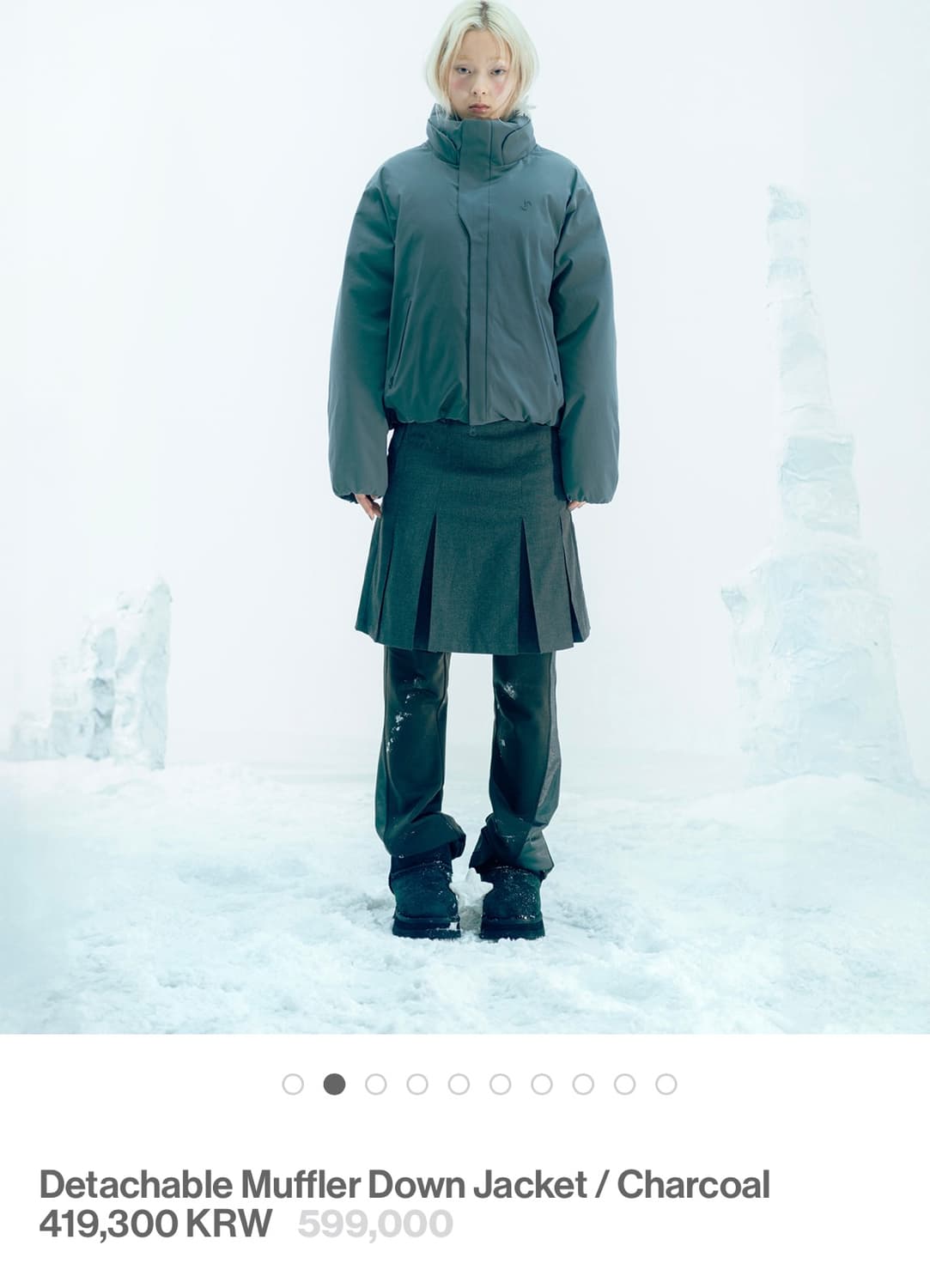 OJOS Detachable Muffler Down Jacket 상품이미지2