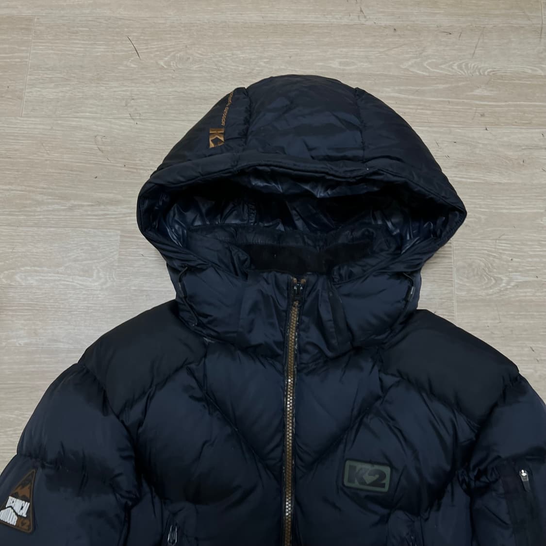 K2 테크니컬 아웃도어 구스다운 800 후드 패딩 [네이비] L/100 상품이미지2