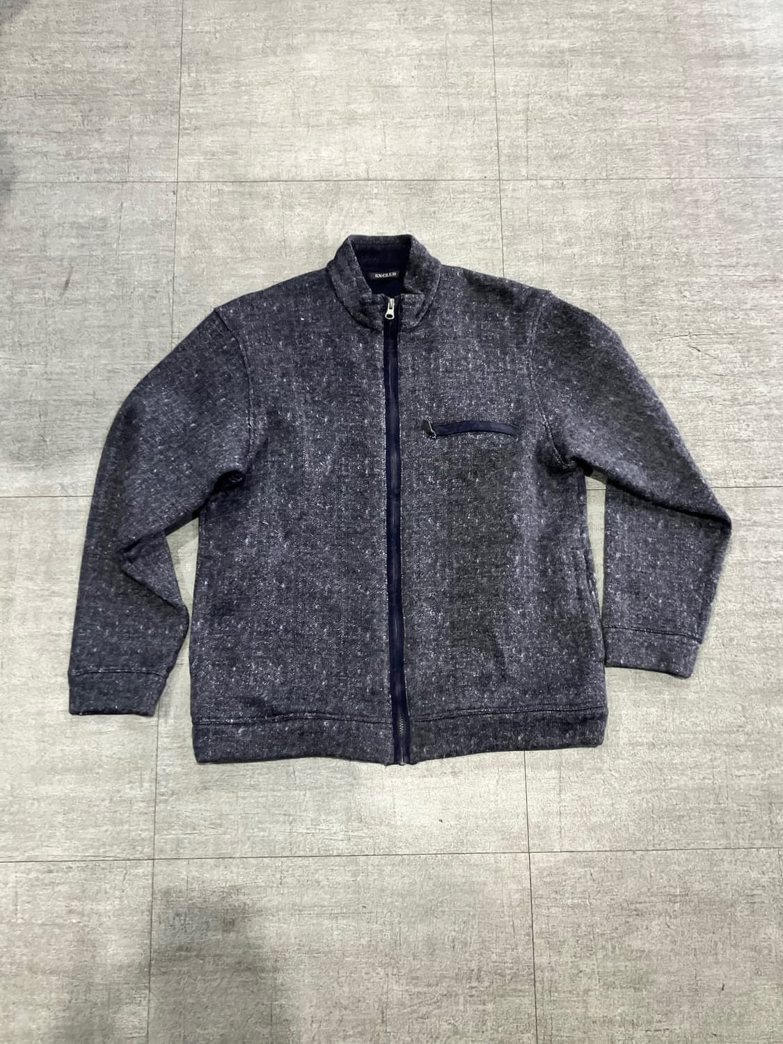 일본빈티지 Exclub 올드스쿨아메카지 원포켓 혁오풍 울니트집업자켓 상품이미지1