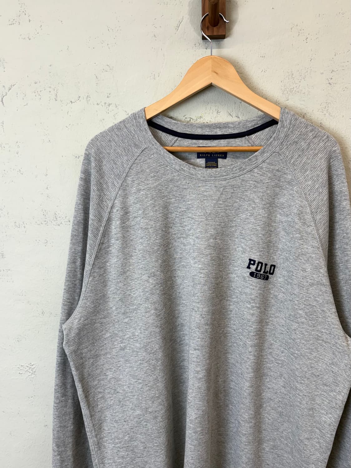 폴로랄프로렌 스펠 로고 와플 니트 그레이 상품이미지5