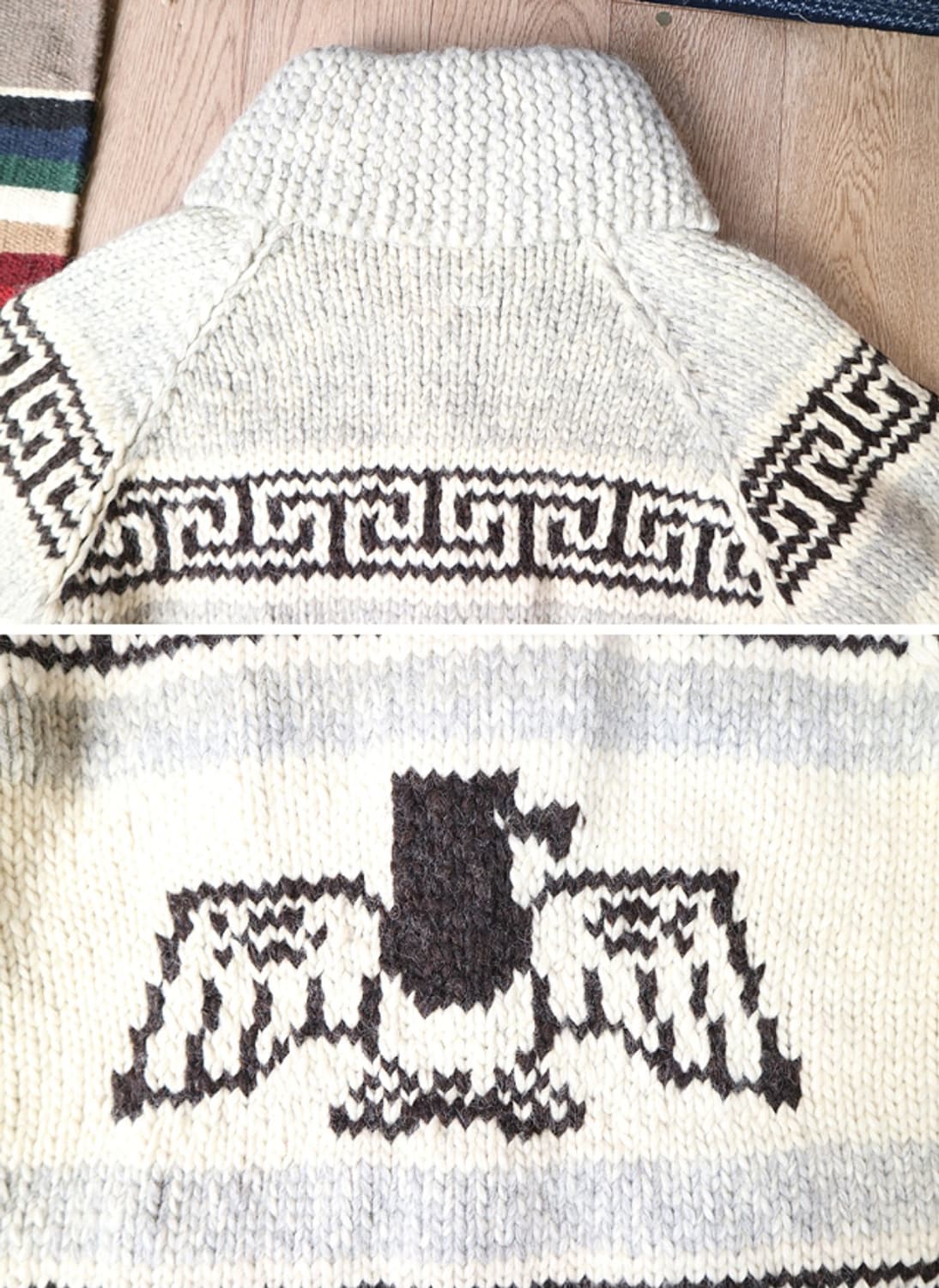 캐나다 핸드메이드 양모100% 인디언 코위찬 스웨터 cowichan

 상품이미지7