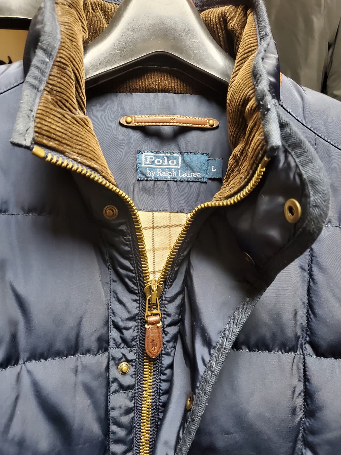 폴로 퀄팅 넥라인 코듀로이 패딩 상품이미지4