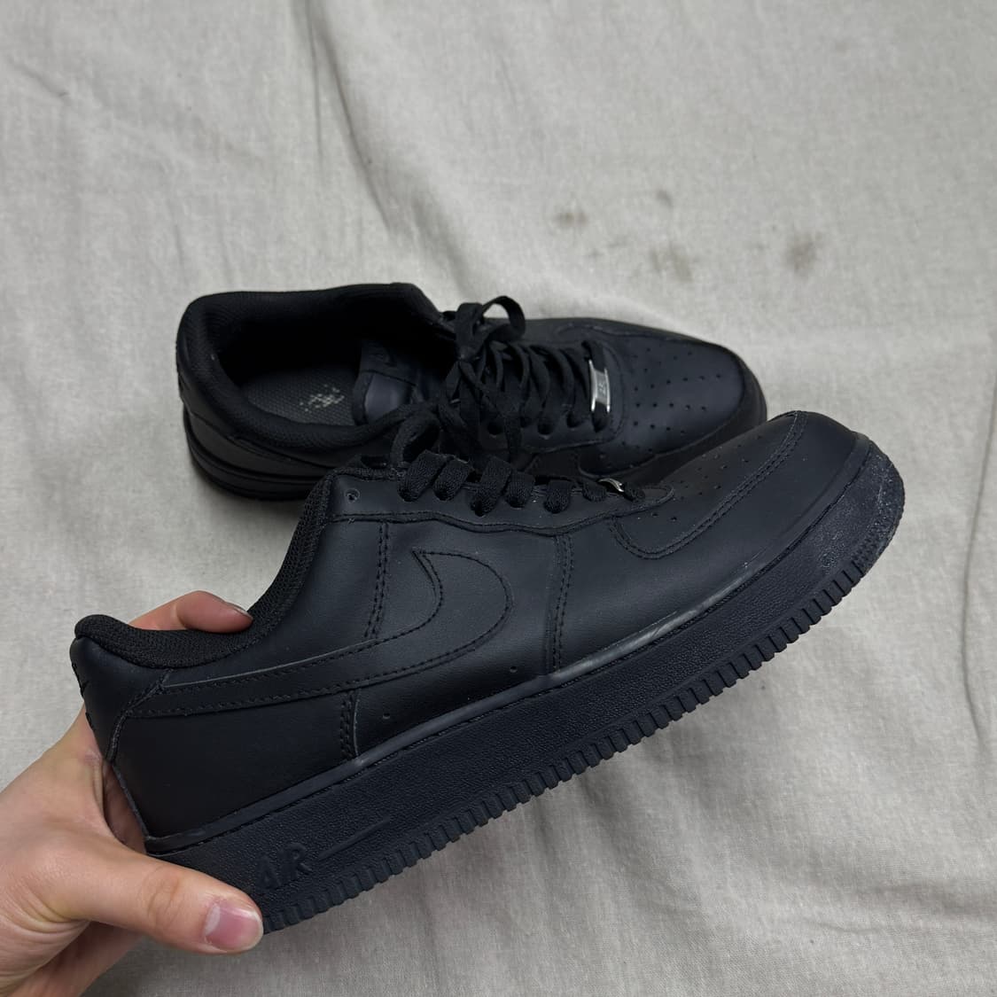 나이키 에어포스1 로우 올블랙 265 상품이미지1