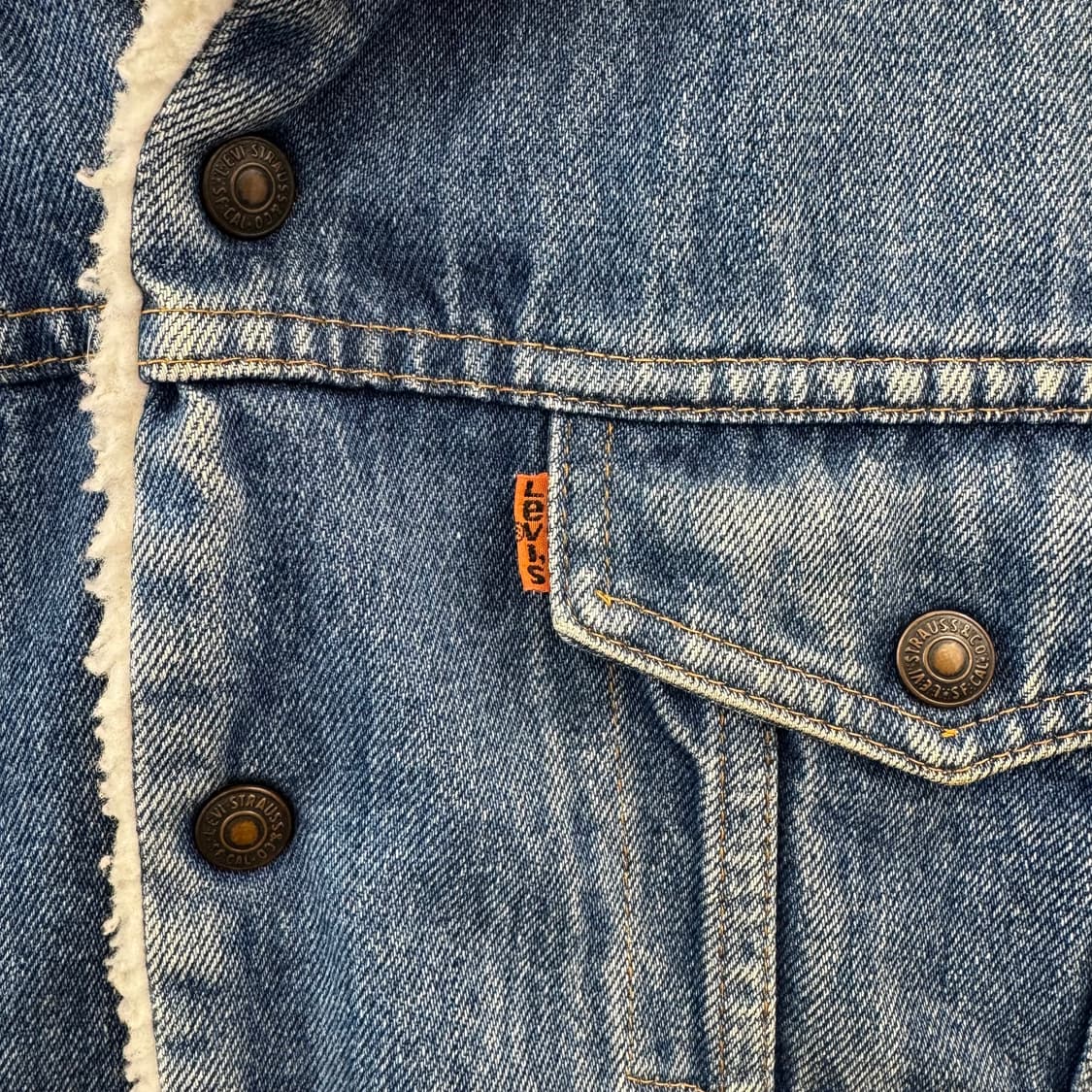 80s 리바이스 쉐르파 데님 트러커 자켓 (M)   상품이미지5