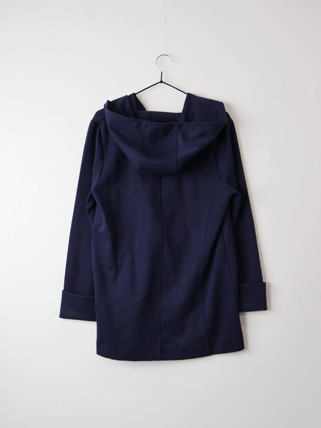 Lune Moire Navy Hood Coat 상품이미지5