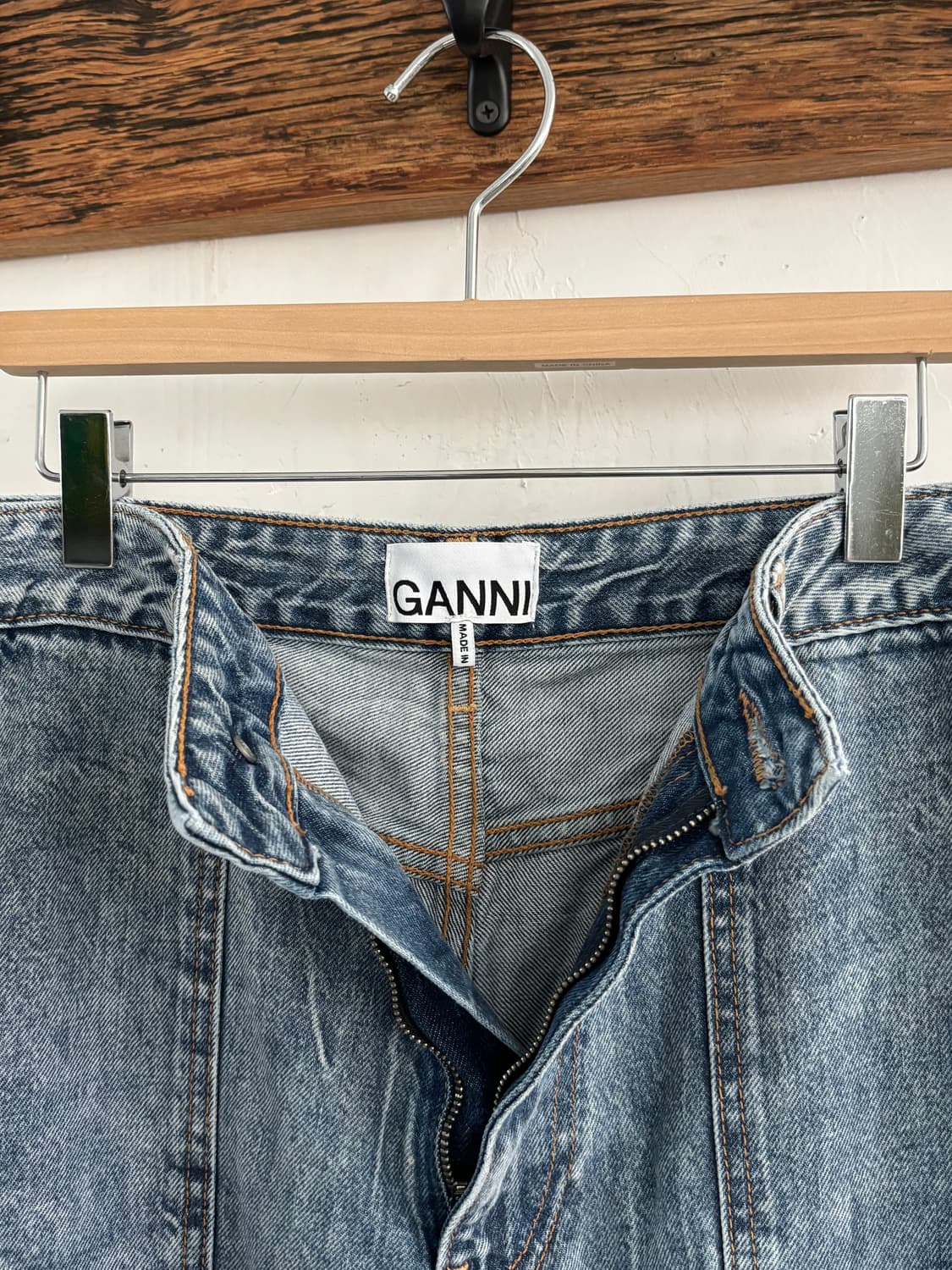 Ganni 가니 카고 데님 워싱 팬츠 상품이미지3