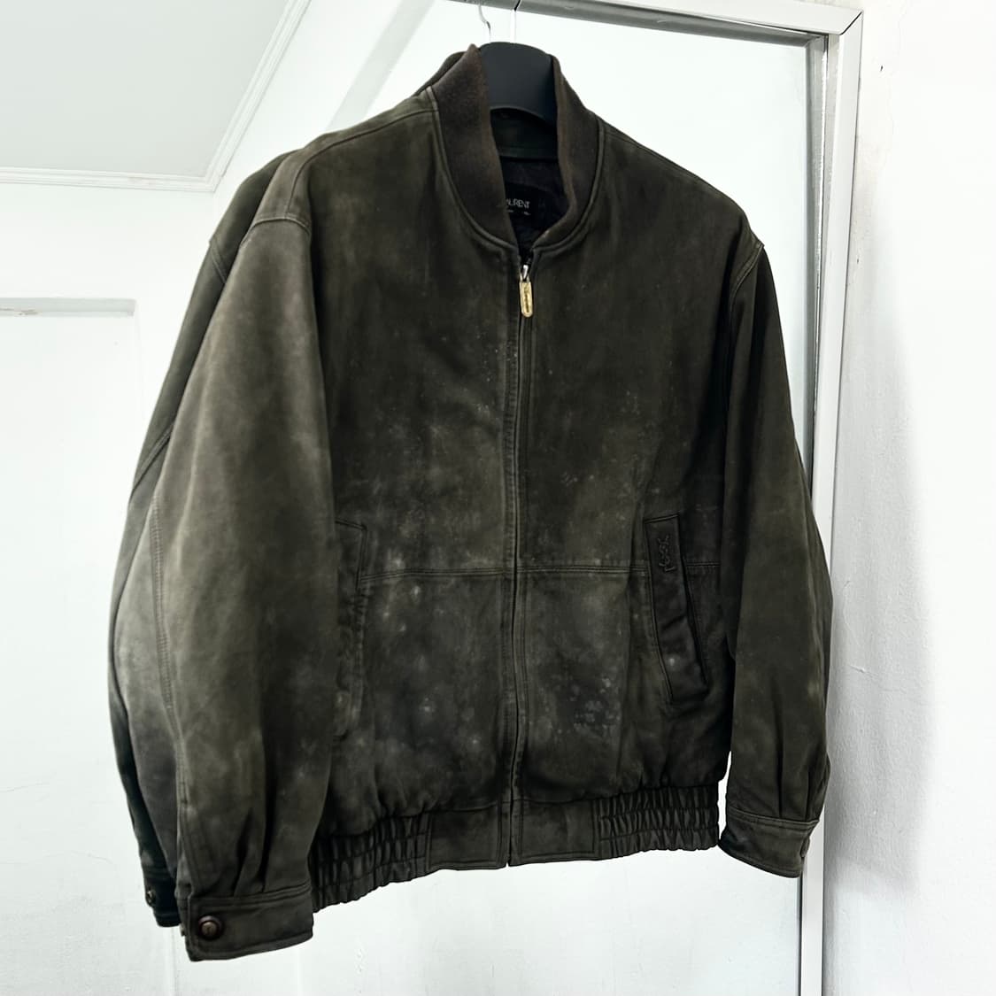 입생로랑 양가죽 스웨이드 봄버 자켓 상품이미지1