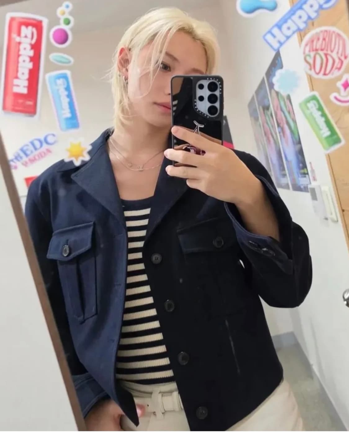 렉토 26SS 마리나 썸머 니트 스트라이프 탱크탑 슬리브리스 네이비 상품이미지6