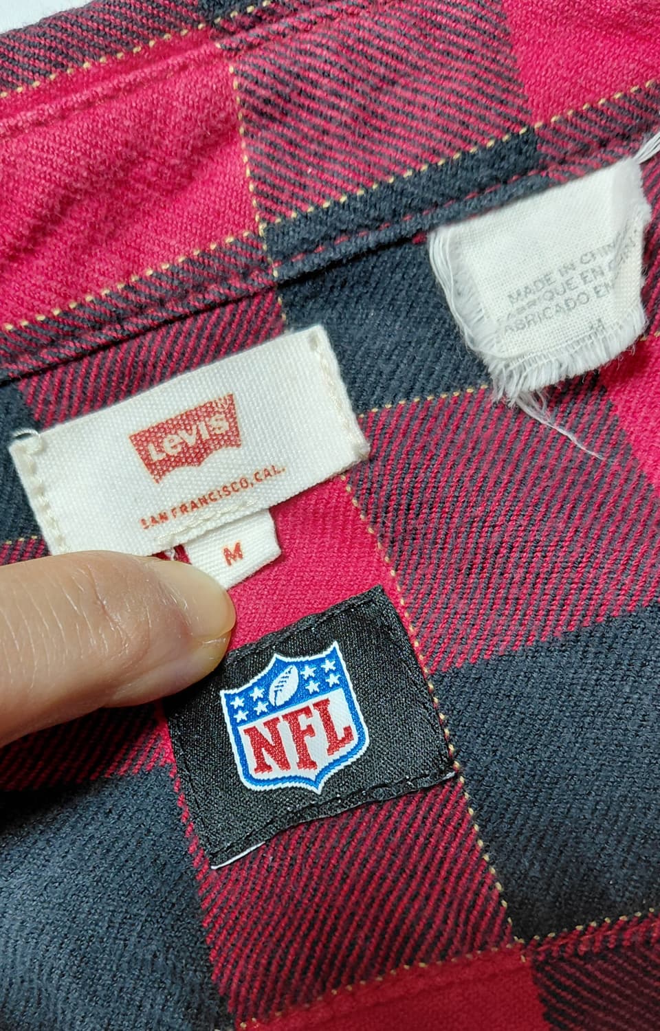 Levi's NFL 샌프란시스코 체크 셔츠 M 상품이미지2