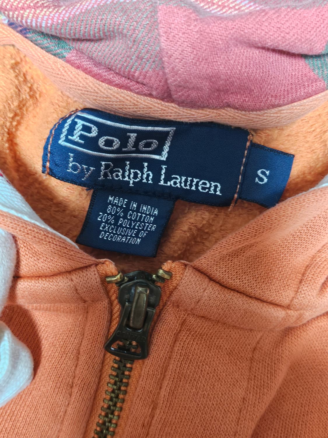 폴로랄프로렌 아방핏 후드집업 오렌지 S 상품이미지3