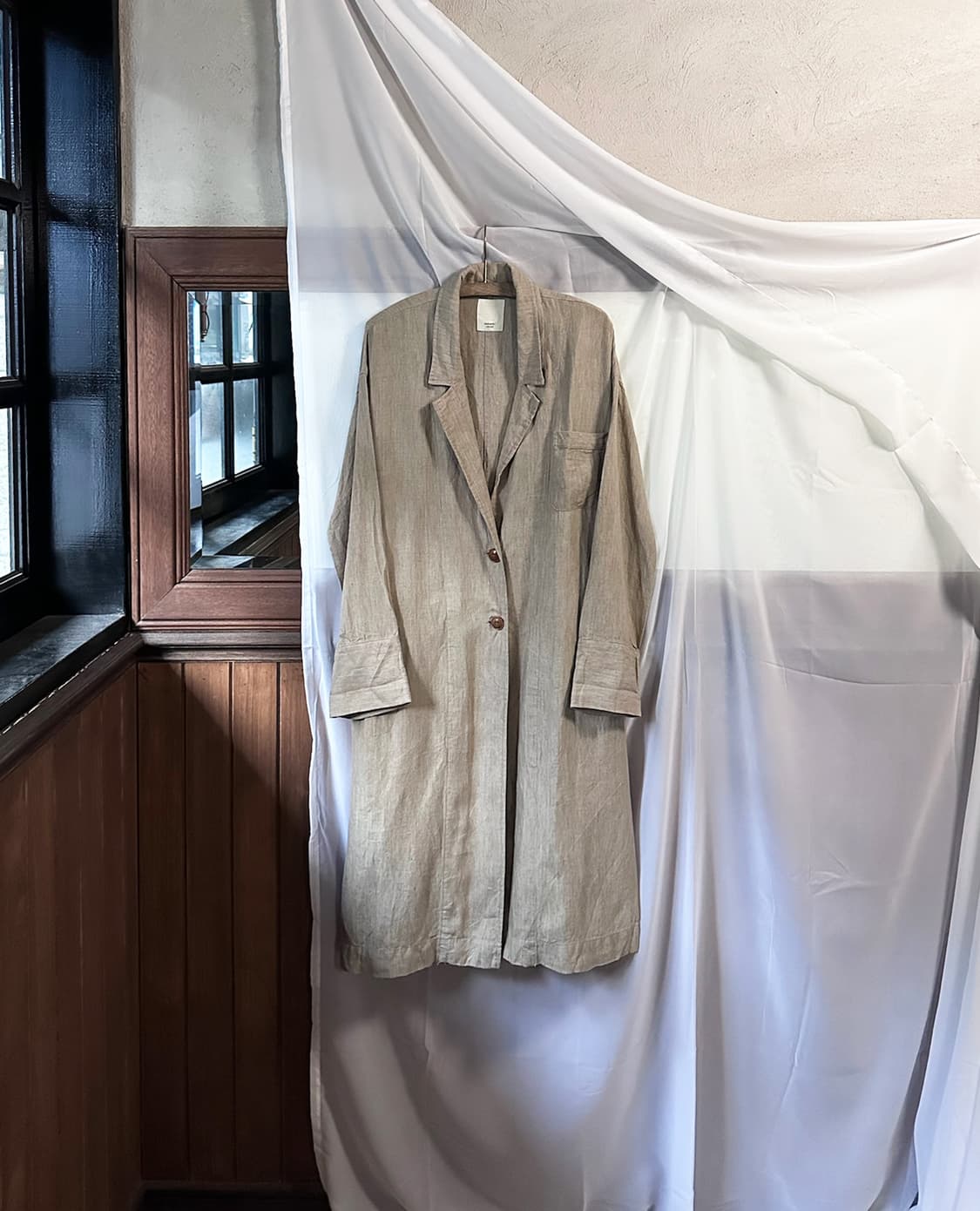 SUNVALLEY linen long coat 상품이미지4