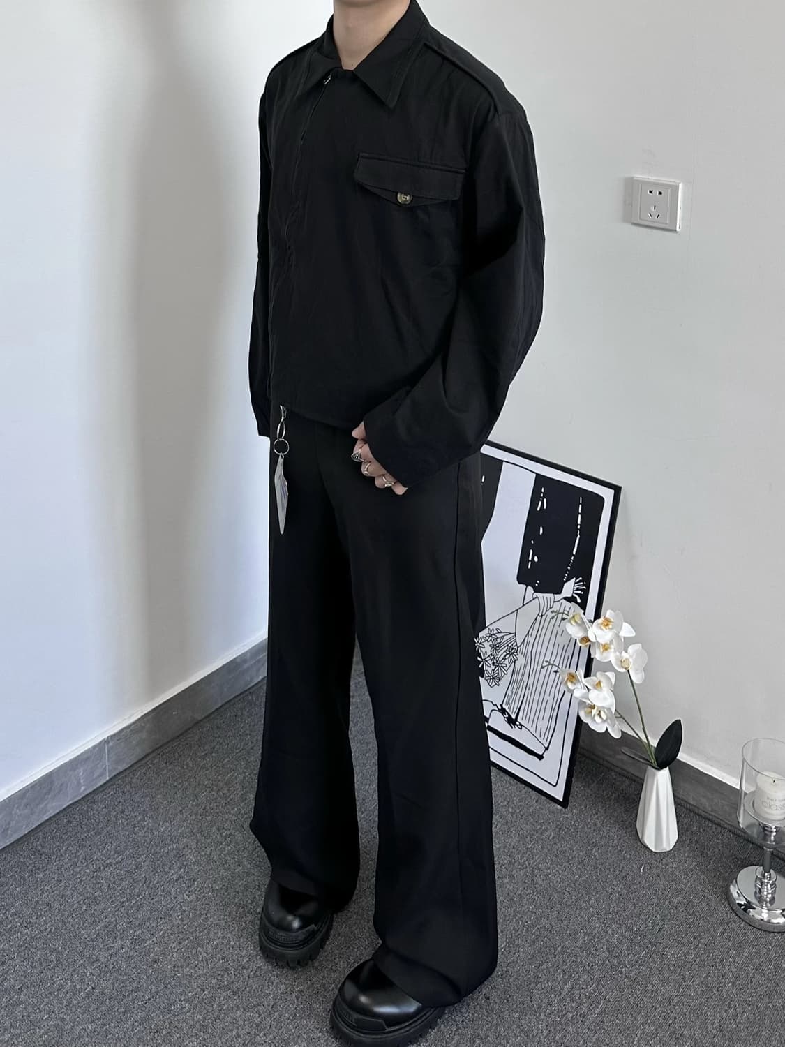 키코 코스타디노브 무라드 비대칭 자켓 블랙 50 상품이미지1