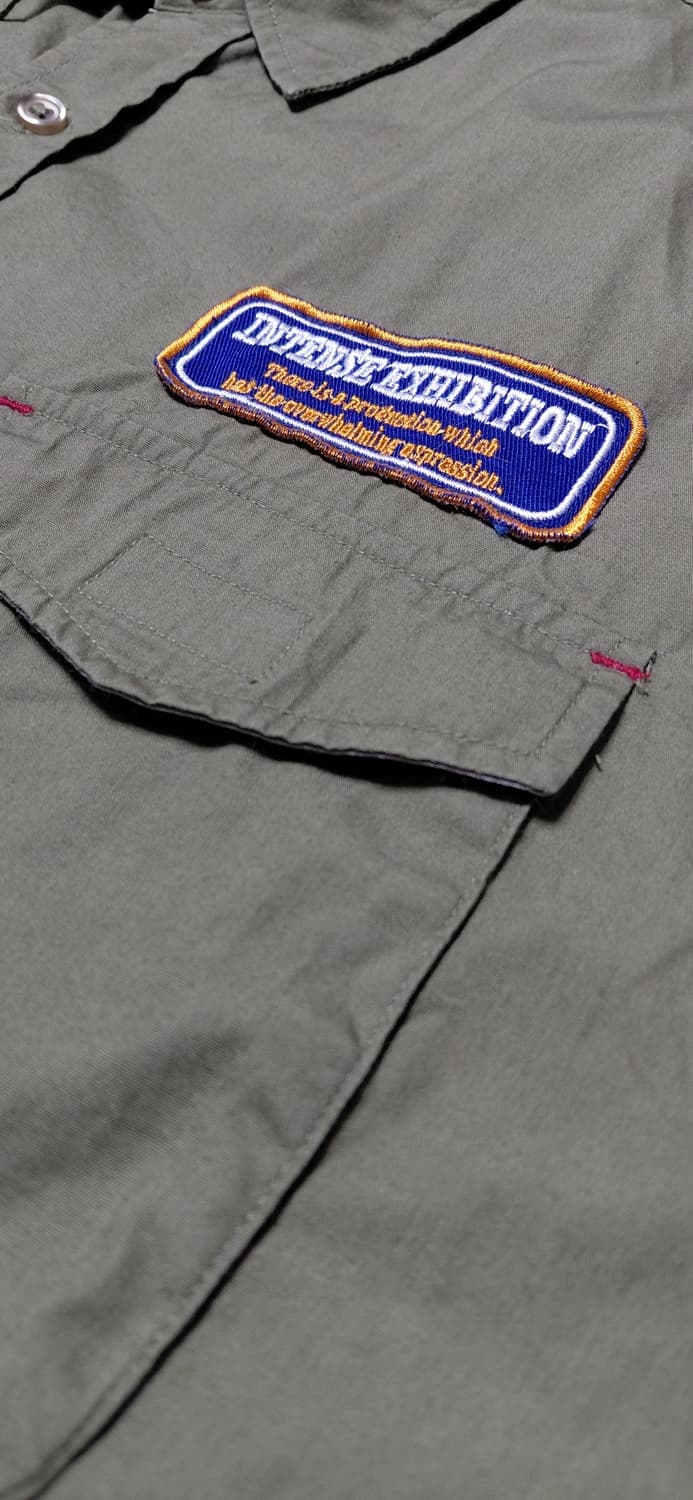 [L] B.D.W 바디웨이브 밀리터리 패치 워크 셔츠 카키 (빈티지) 상품이미지10