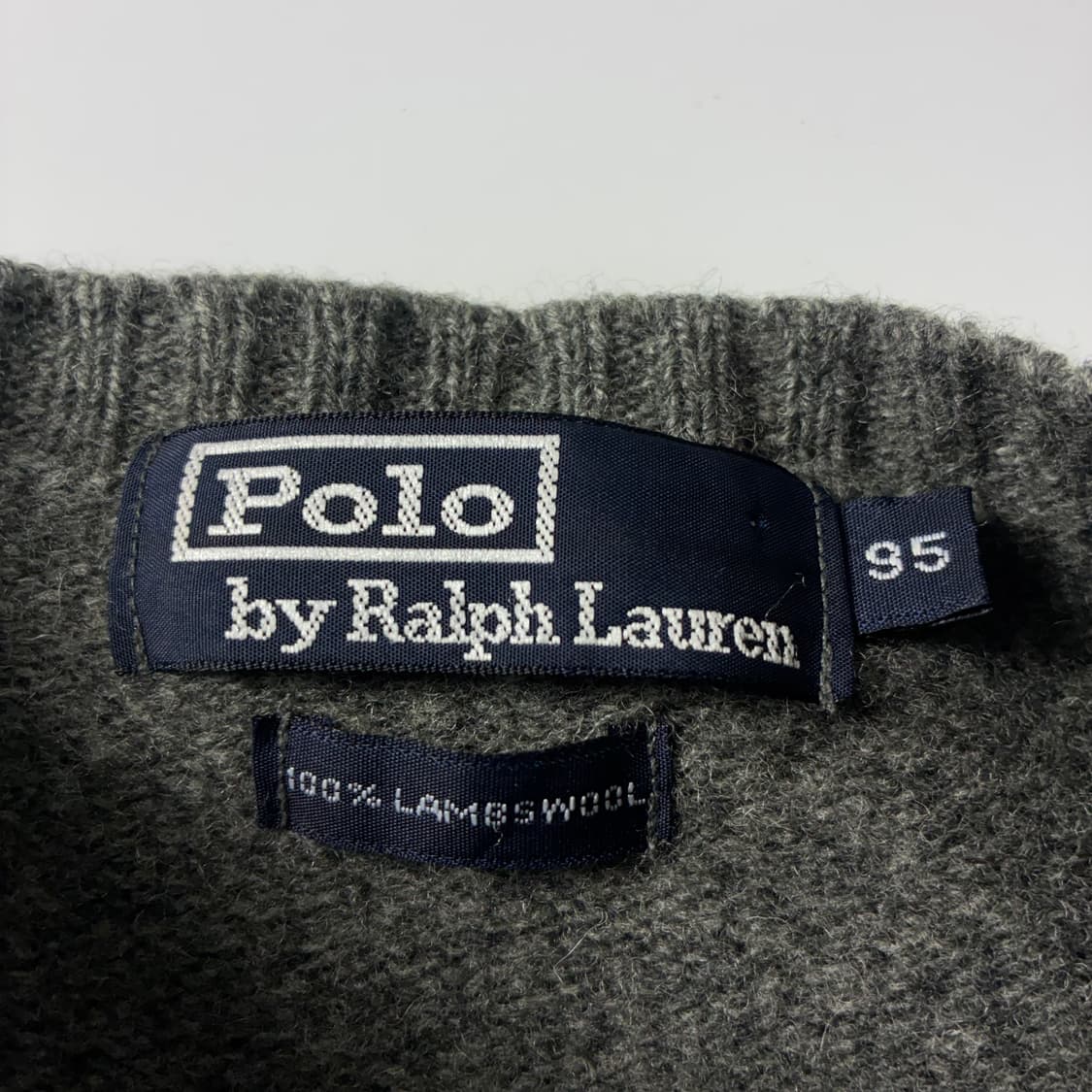 Polo  폴로 랄프로렌 자수 램스울 그레이 라운드 니트  상품이미지4