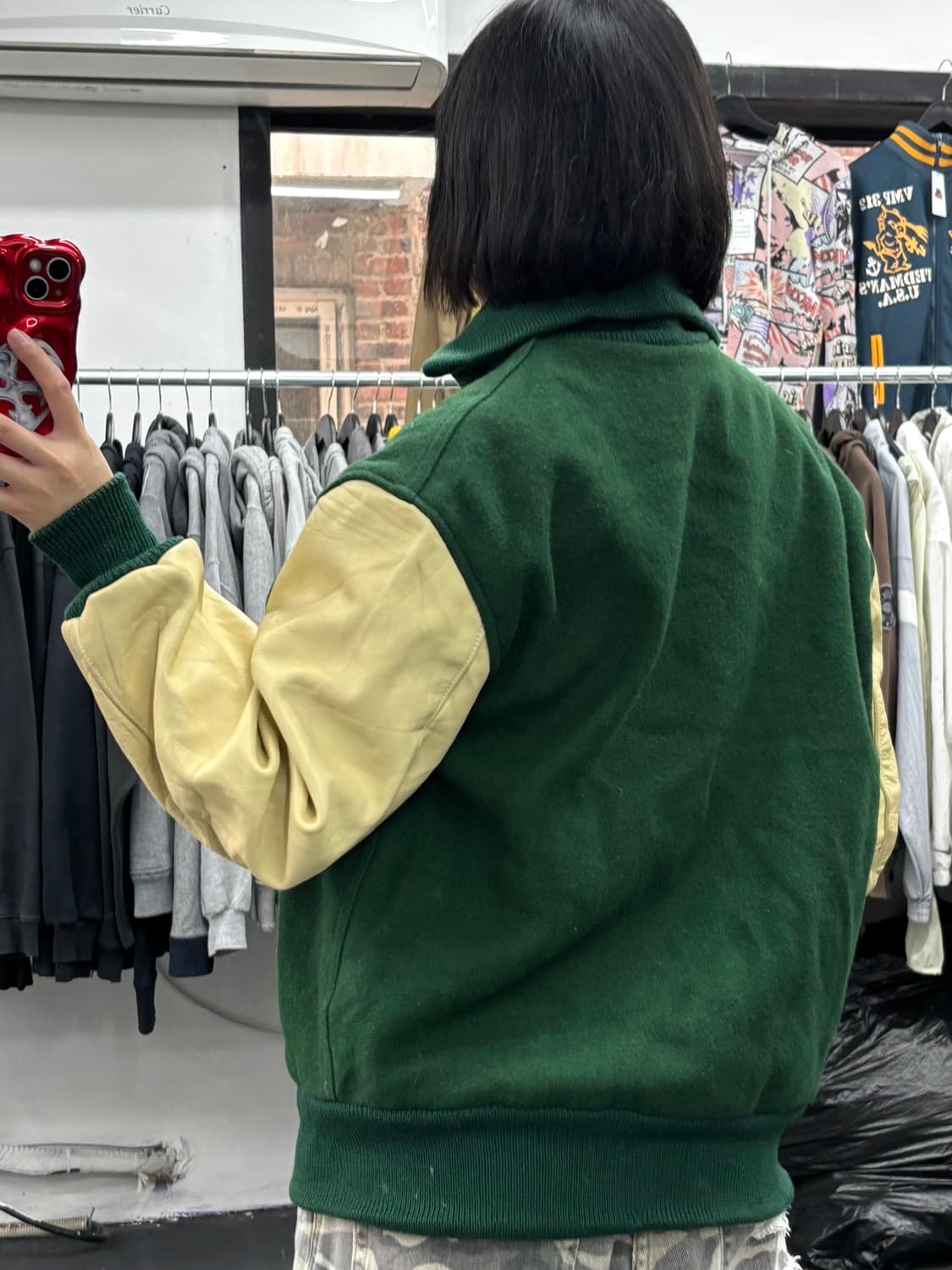 VTG 레더암 울 바시티 자켓 상품이미지5