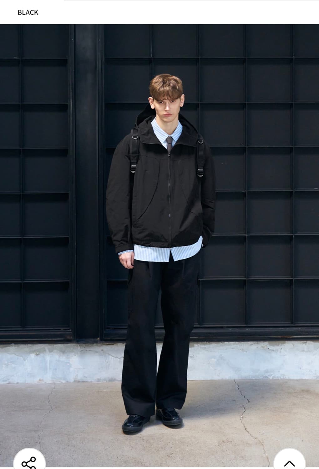 (새상품)(XL) 드로우핏 디비젼 후드 윈드브레이커 [BLACK] 판매 상품이미지3