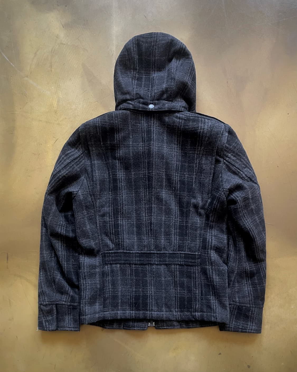 90-00s Hideway Gothic Check Wool Hood JK 상품이미지10