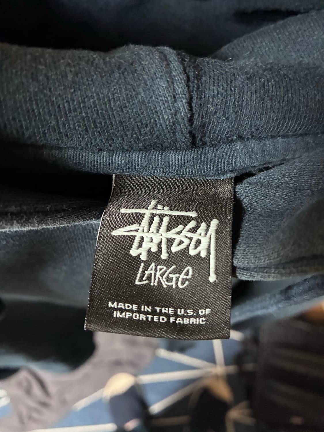 Stussy  월드 투어 카모플라쥬 로고 네이비 스웻 후드티 상품이미지6