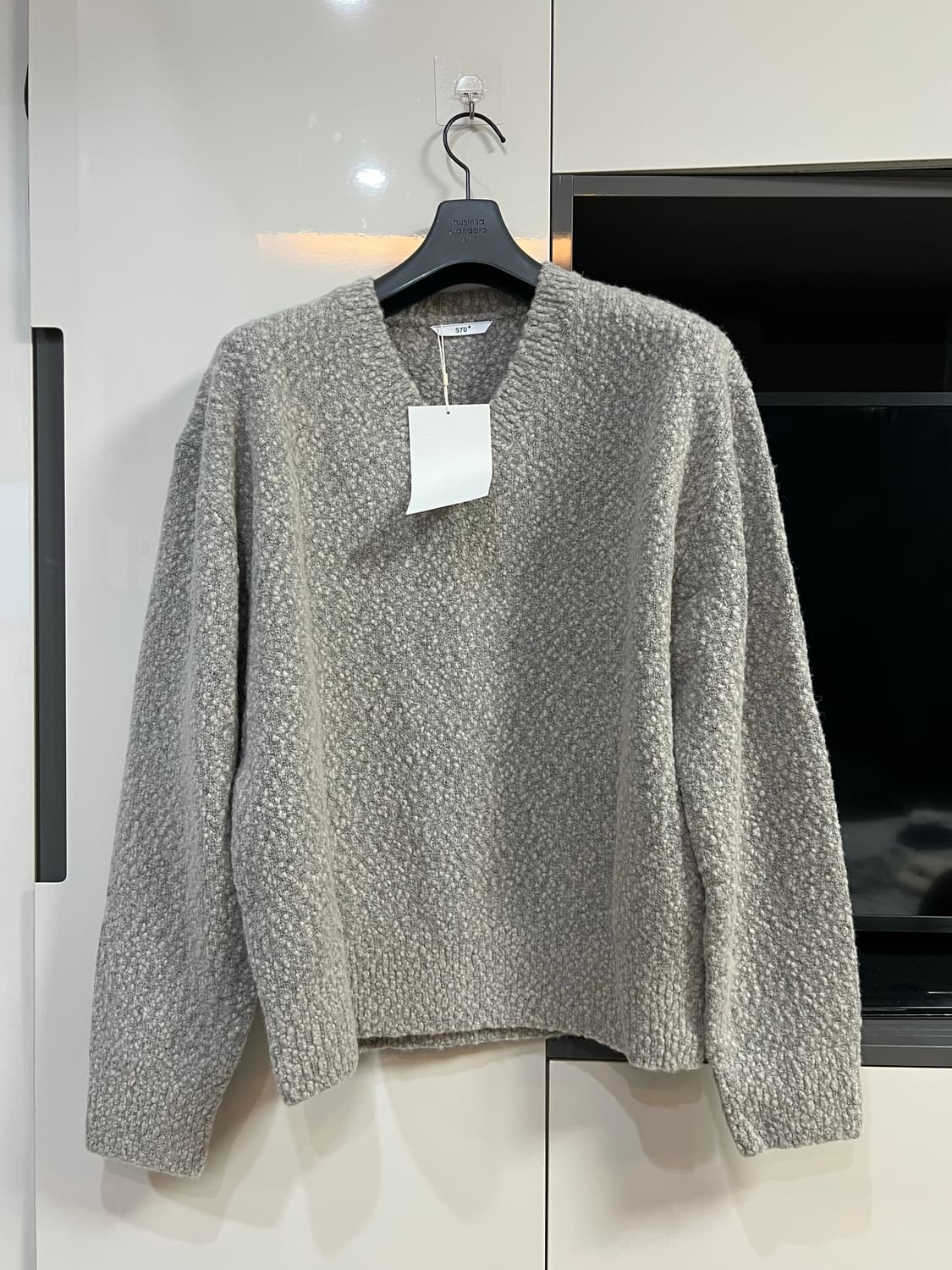 STU 카센티노 브이넥 니트_그레이 M 상품이미지1