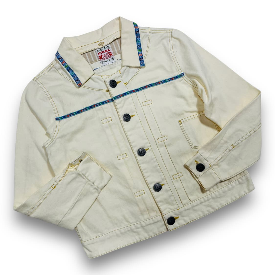 티티카카 에스닉 캔디 디테일 빈티지 데님 자켓 상품이미지1