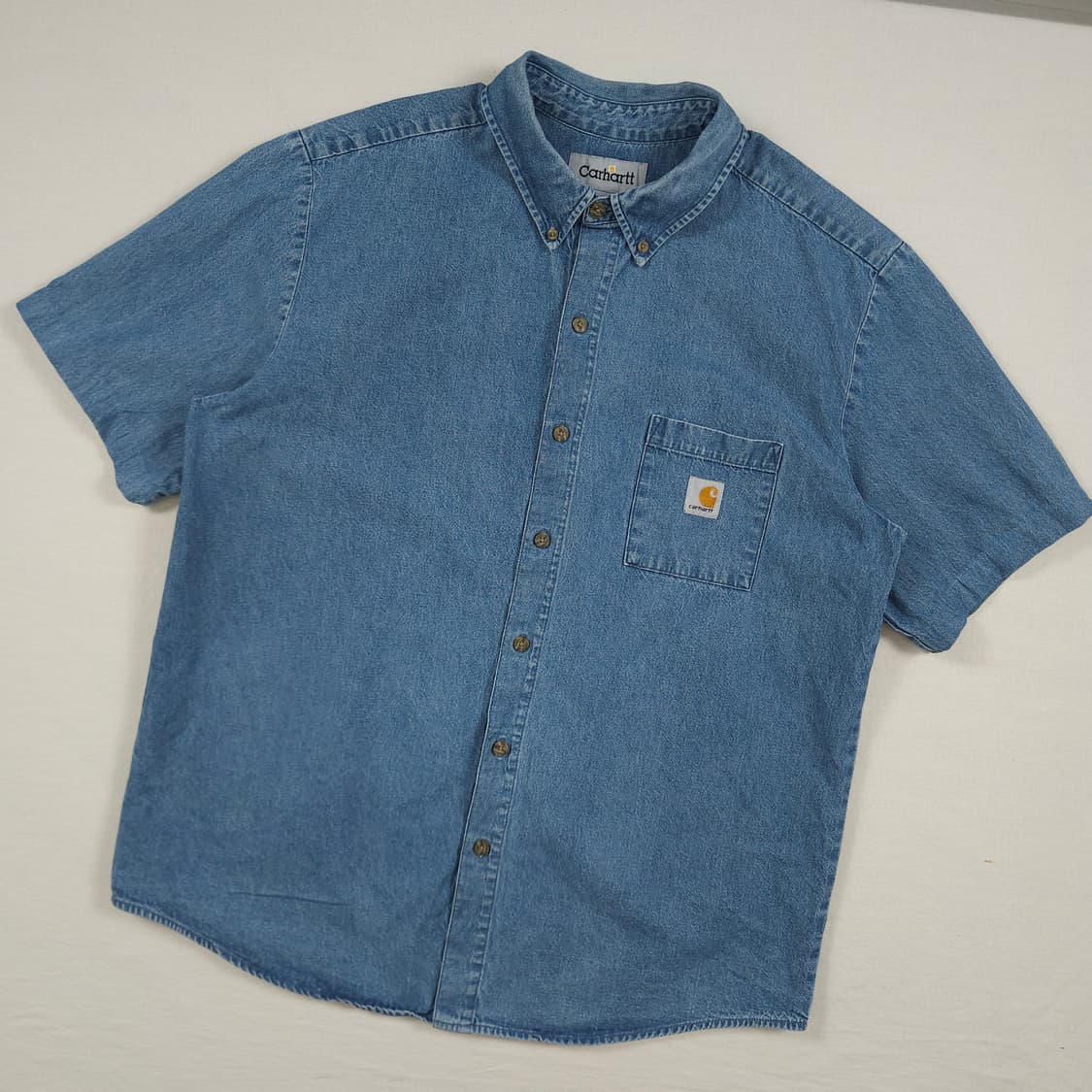 2XL(110) 칼하트 원포켓 데님셔츠 진청 상품이미지2