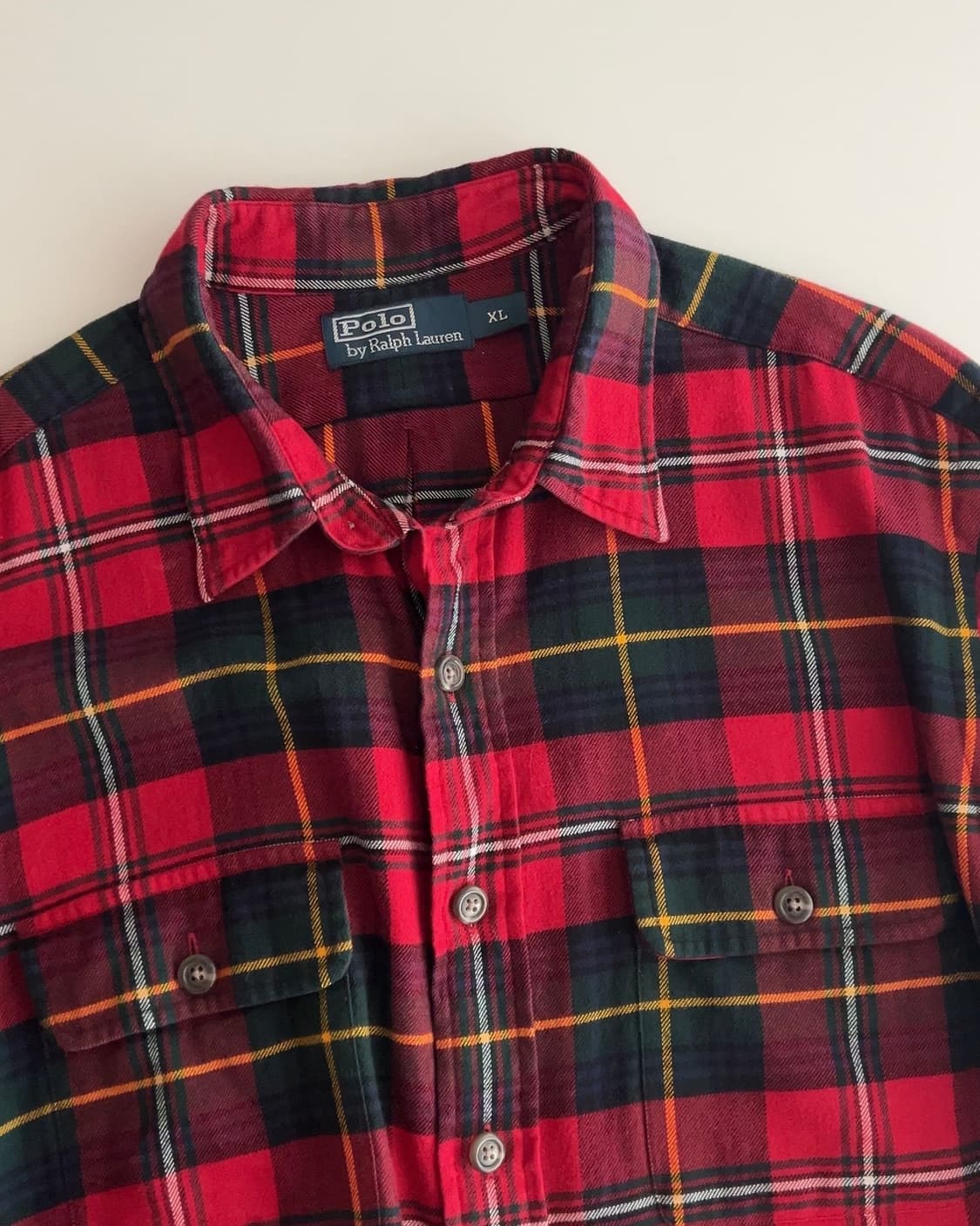 폴로 랄프로렌 플란넬 엘보패치 셔츠 XL 상품이미지3