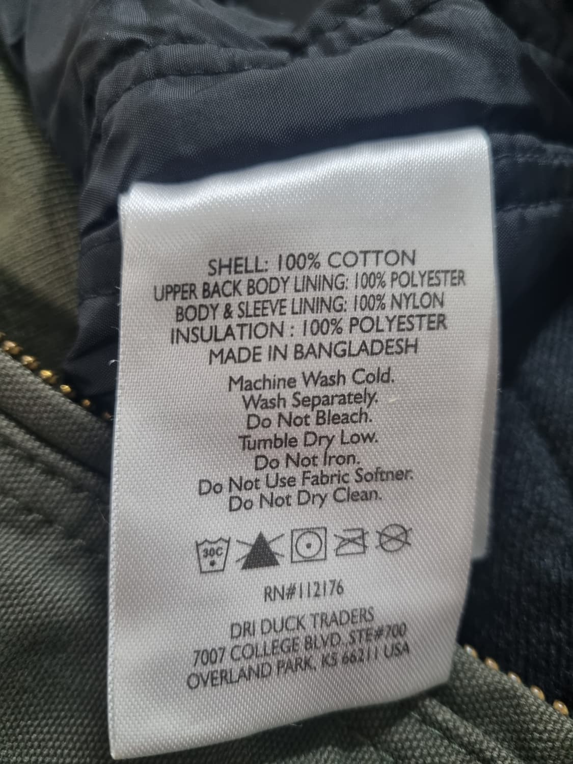 DRI DUCK 액티브 워크자켓(올리브) 상품이미지3