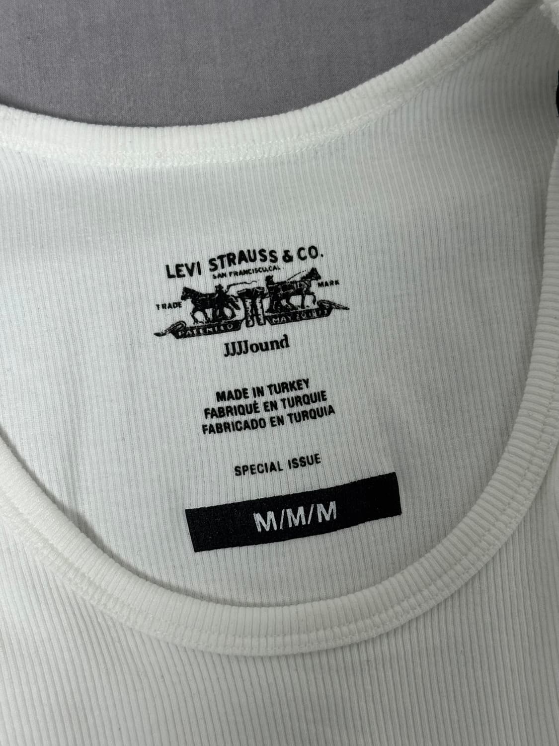 Levi’s x JJJJound 탱크 탑(M) 상품이미지2