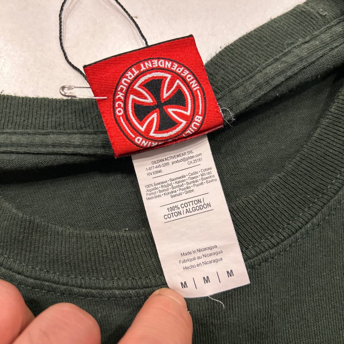 [M] 인디펜던트 Independent 긴팔 티셔츠 다크 그린 B223 상품이미지9