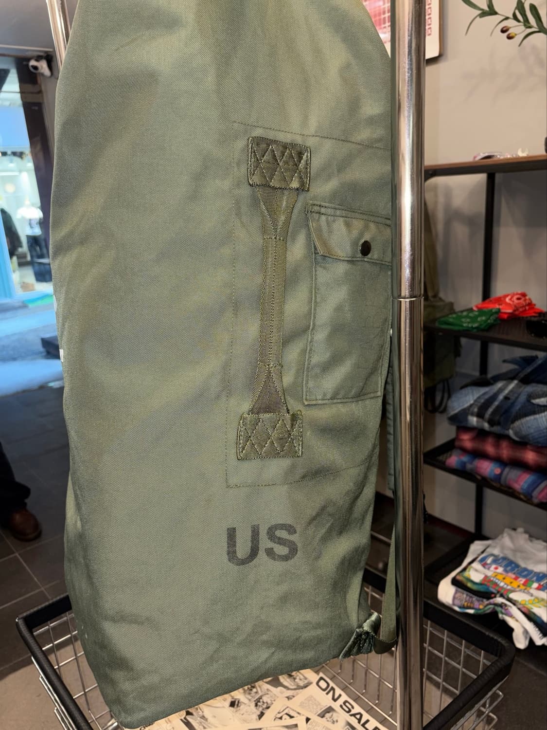 80-90’s US Army stencil duffle bag 상품이미지8