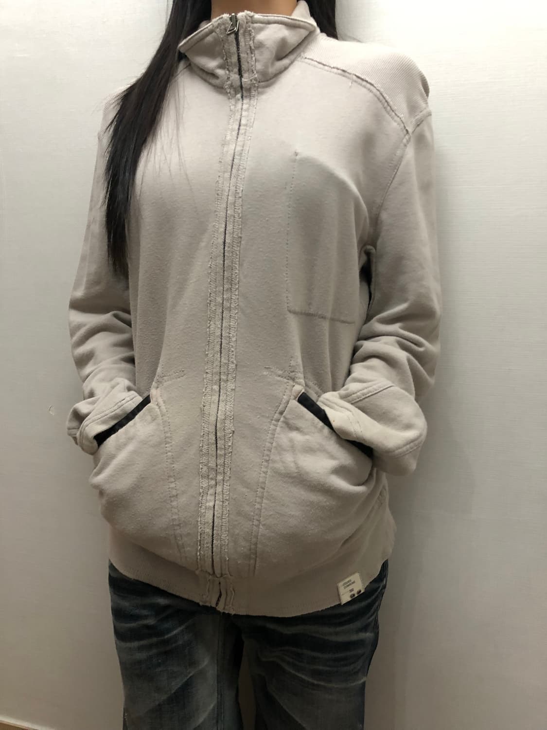 빈티지 코데즈컴바인 베이지 후드집업 상품이미지3