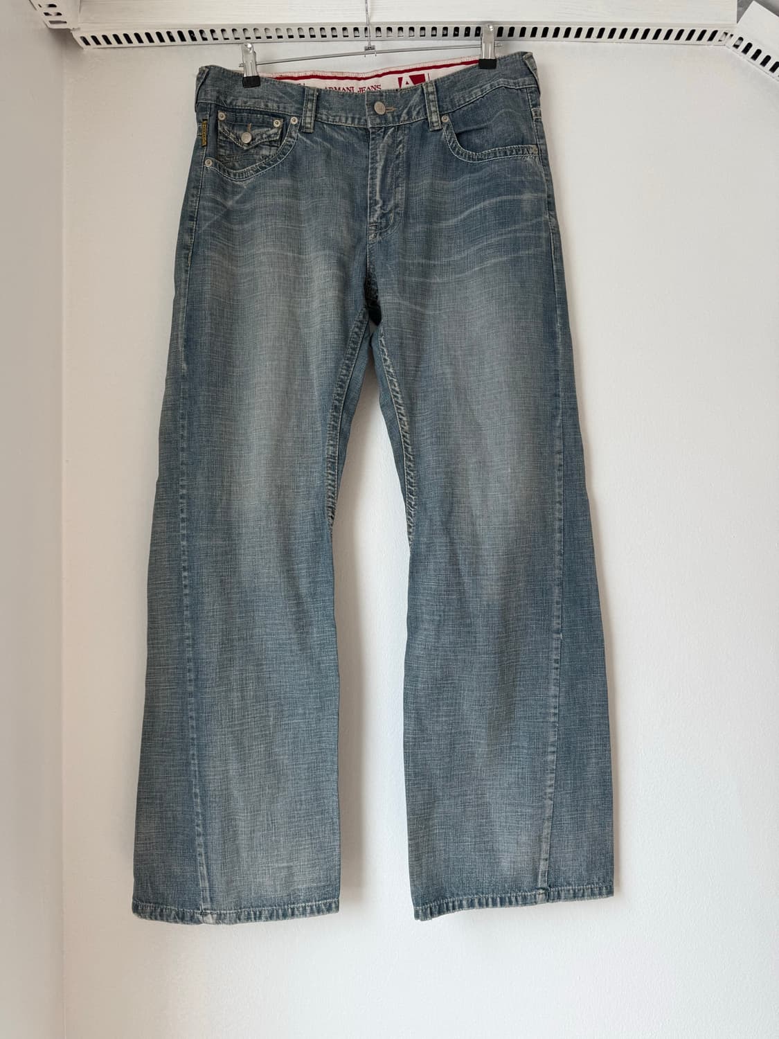 00s Armani big letter wide jeans 상품이미지7