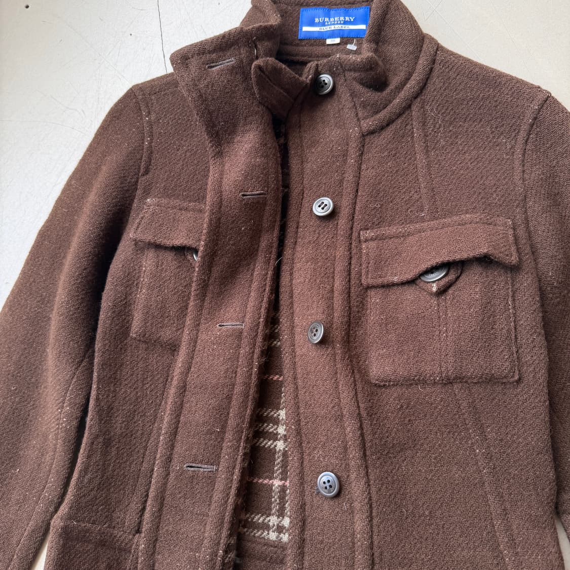 버버리 블루라벨 브라운 울 자켓 상품이미지5