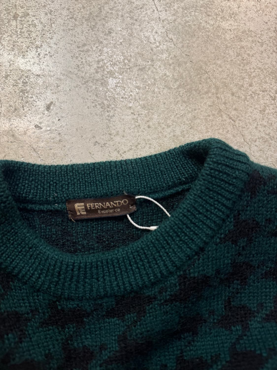 빈티지 패턴 울 100니트 상품이미지3