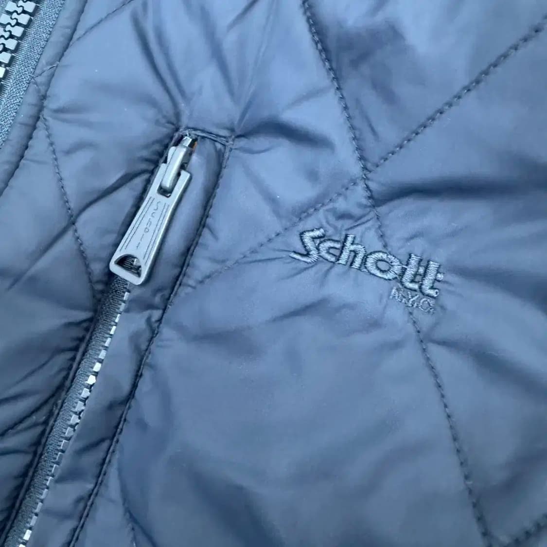 L SCHOTT 쇼트 퀼팅 MA-1 블루종 자켓  상품이미지3