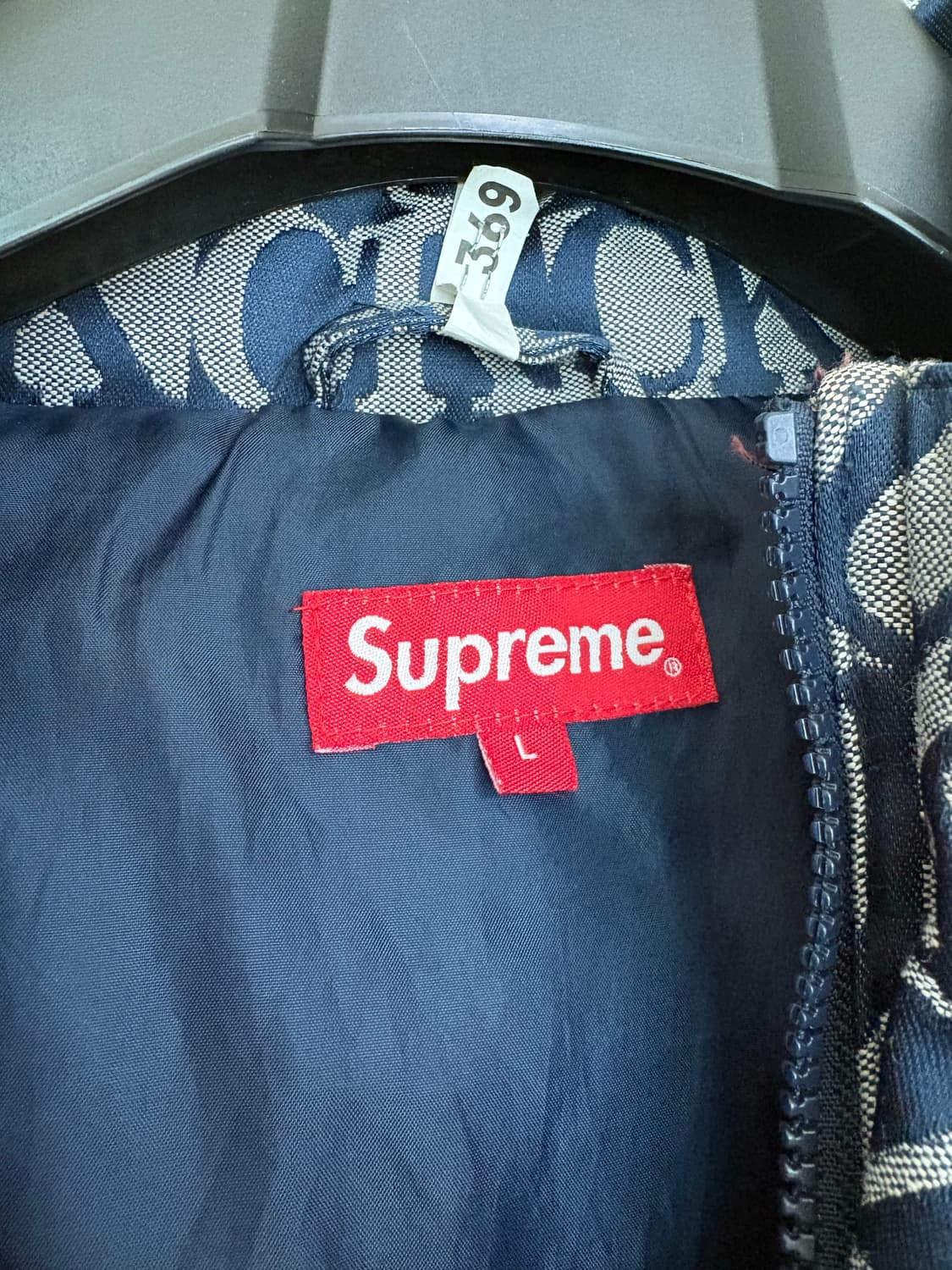 [L] 슈프림 fuck 자카드 오리털 패딩 상품이미지3