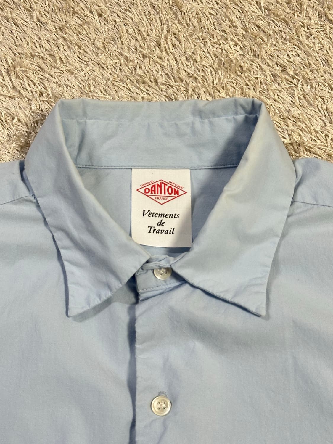 매장판) 23ss 단톤 DANTON 코튼 셔츠 스카이블루 44 상품이미지5