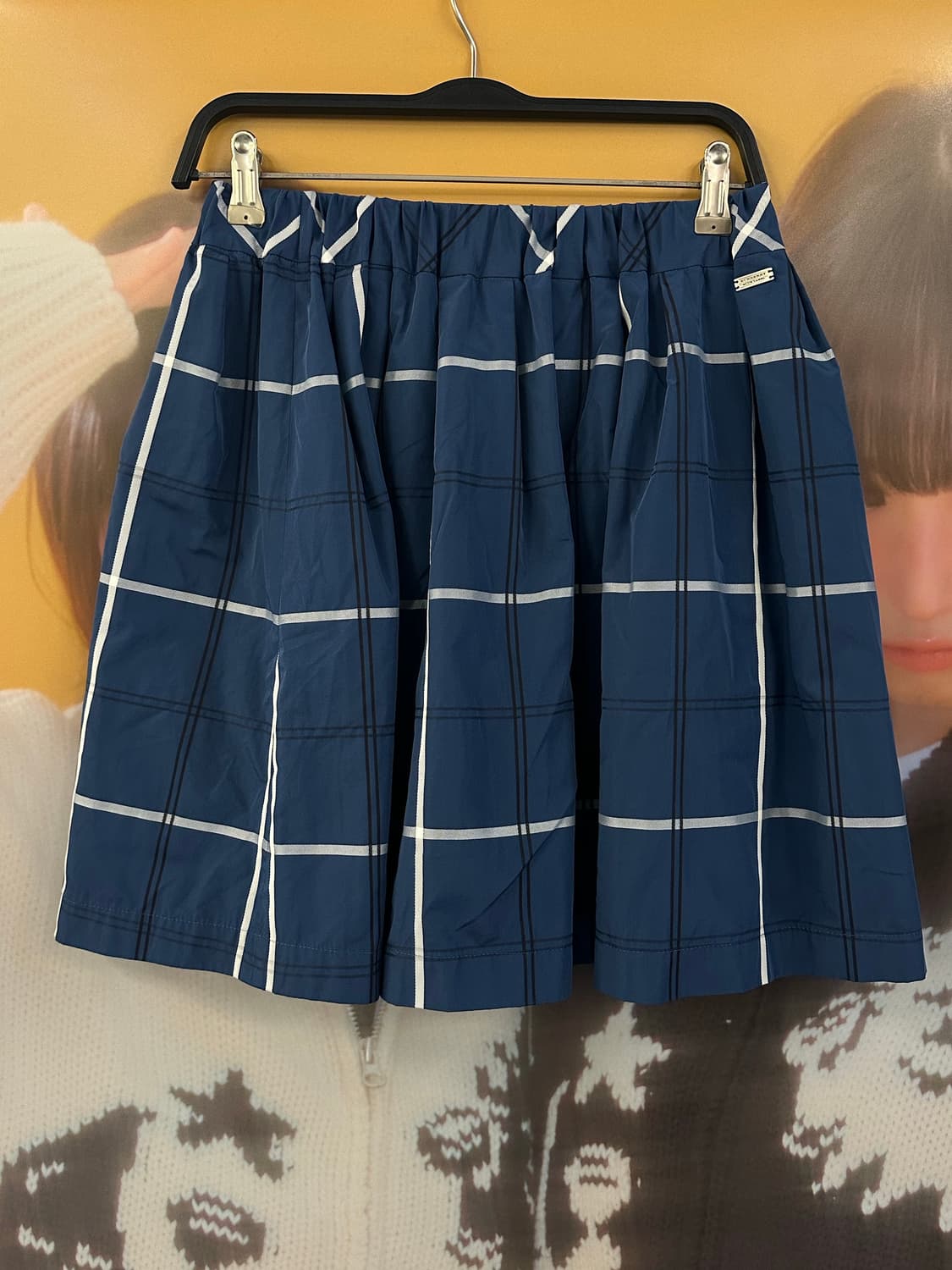 BURBERRY 버버리 블루체크 미디스커트 상품이미지1