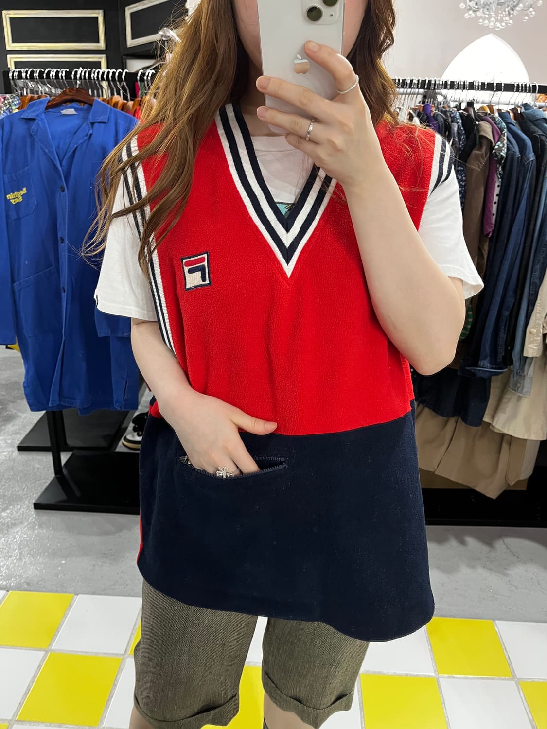 90s FILA 휠라 플리스 베스트 XL 상품이미지2
