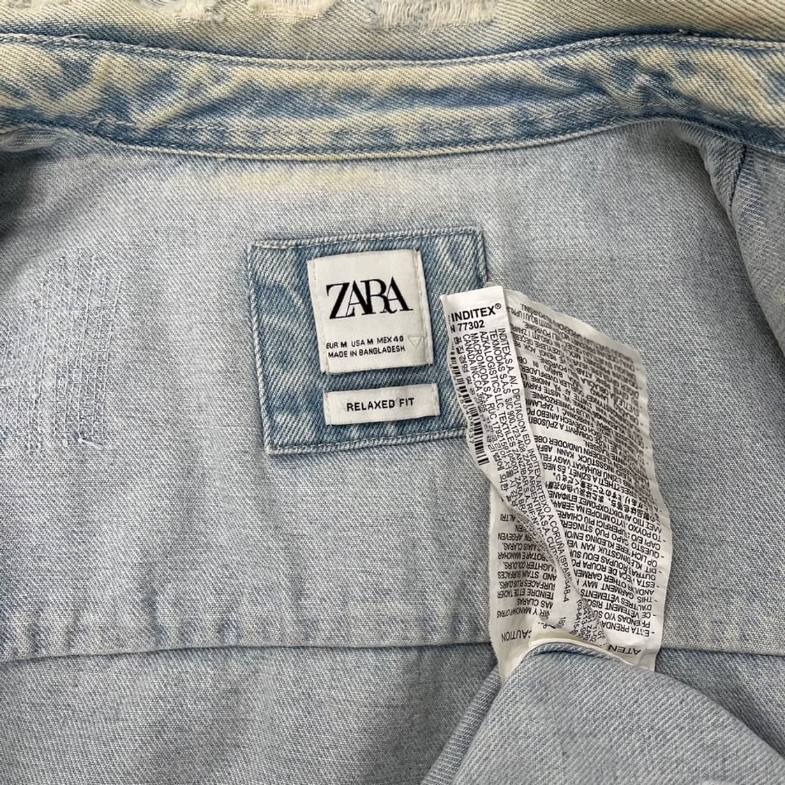 자라 데미지 웨스턴 데님 셔츠/#3612 상품이미지5