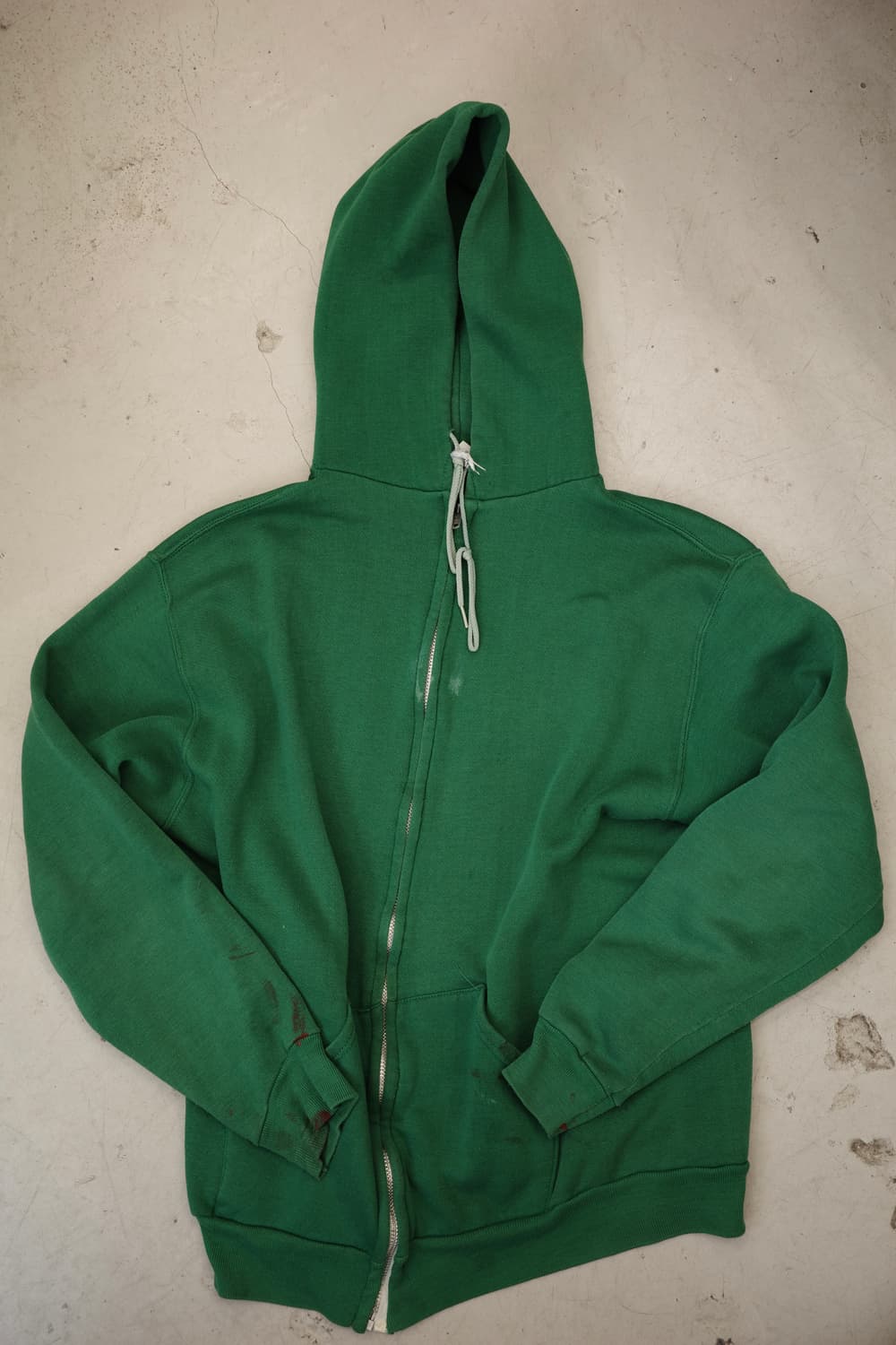 70s 러셀 애슬레틱 그린 후드 집업 상품이미지1