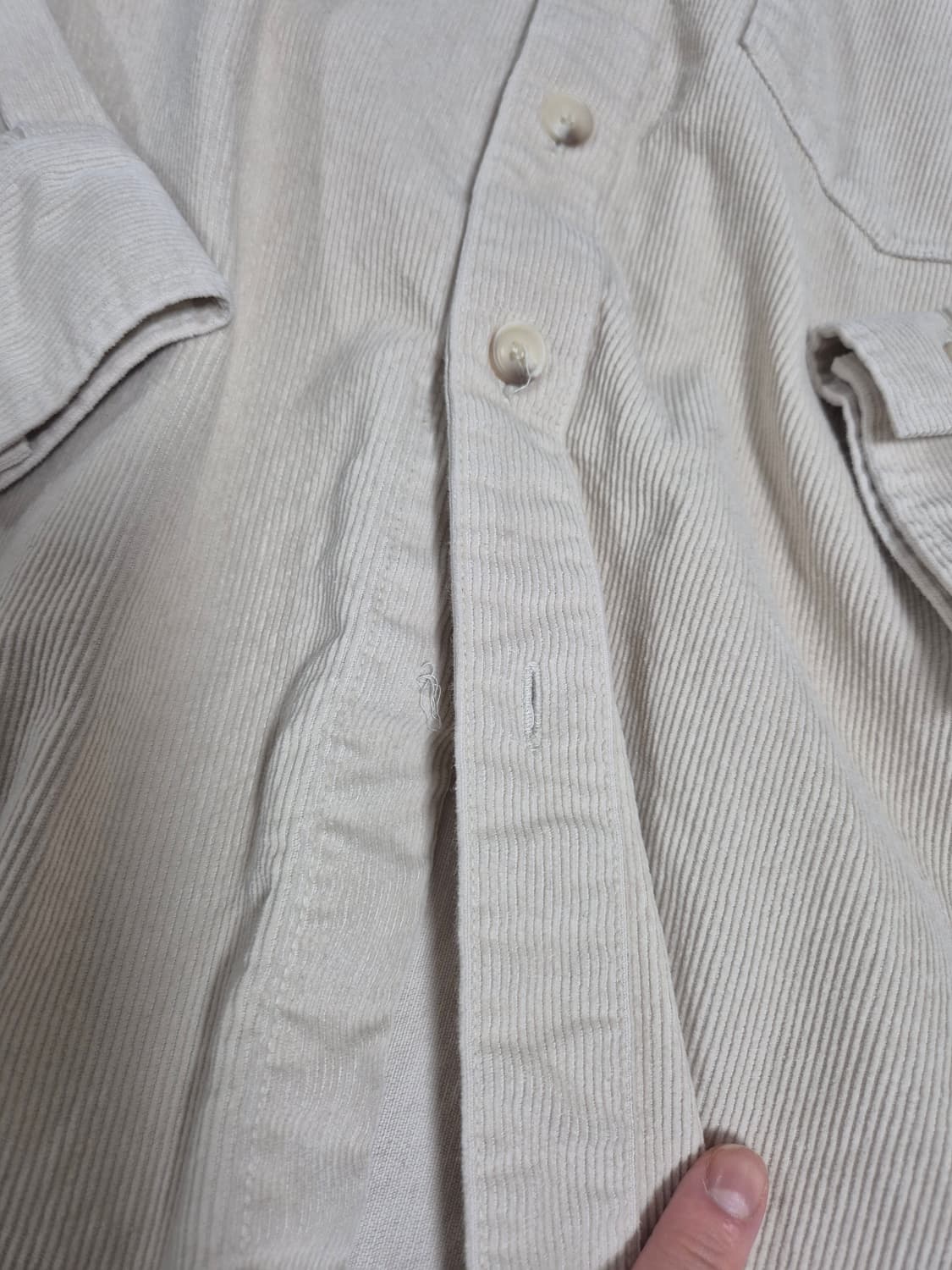 플랙 베이직 코듀로이 셔츠 m 베이지 상품이미지5