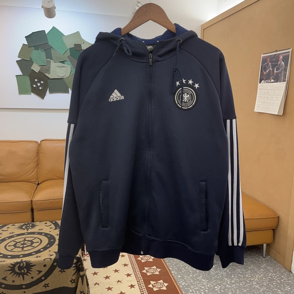 아디다스 올드스쿨 희귀 독일 국대 축구 져지 후드집업 105 C08736 상품이미지3