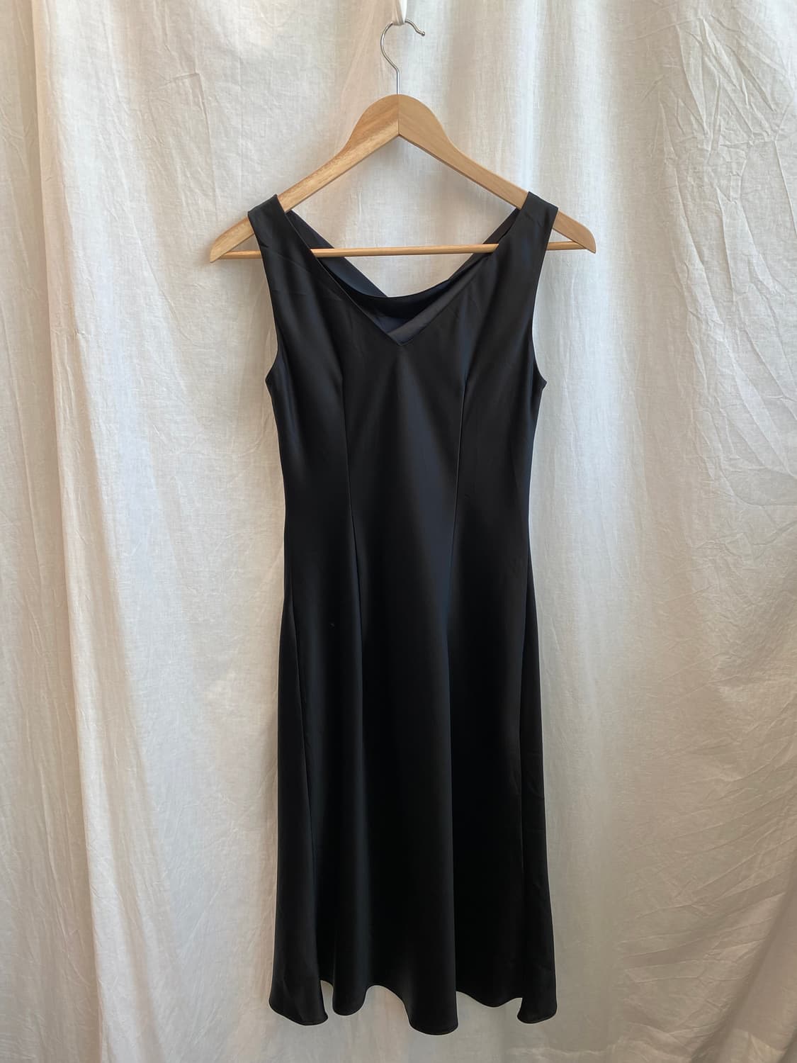 블랙 드레이프 원피스(XS) 상품이미지3