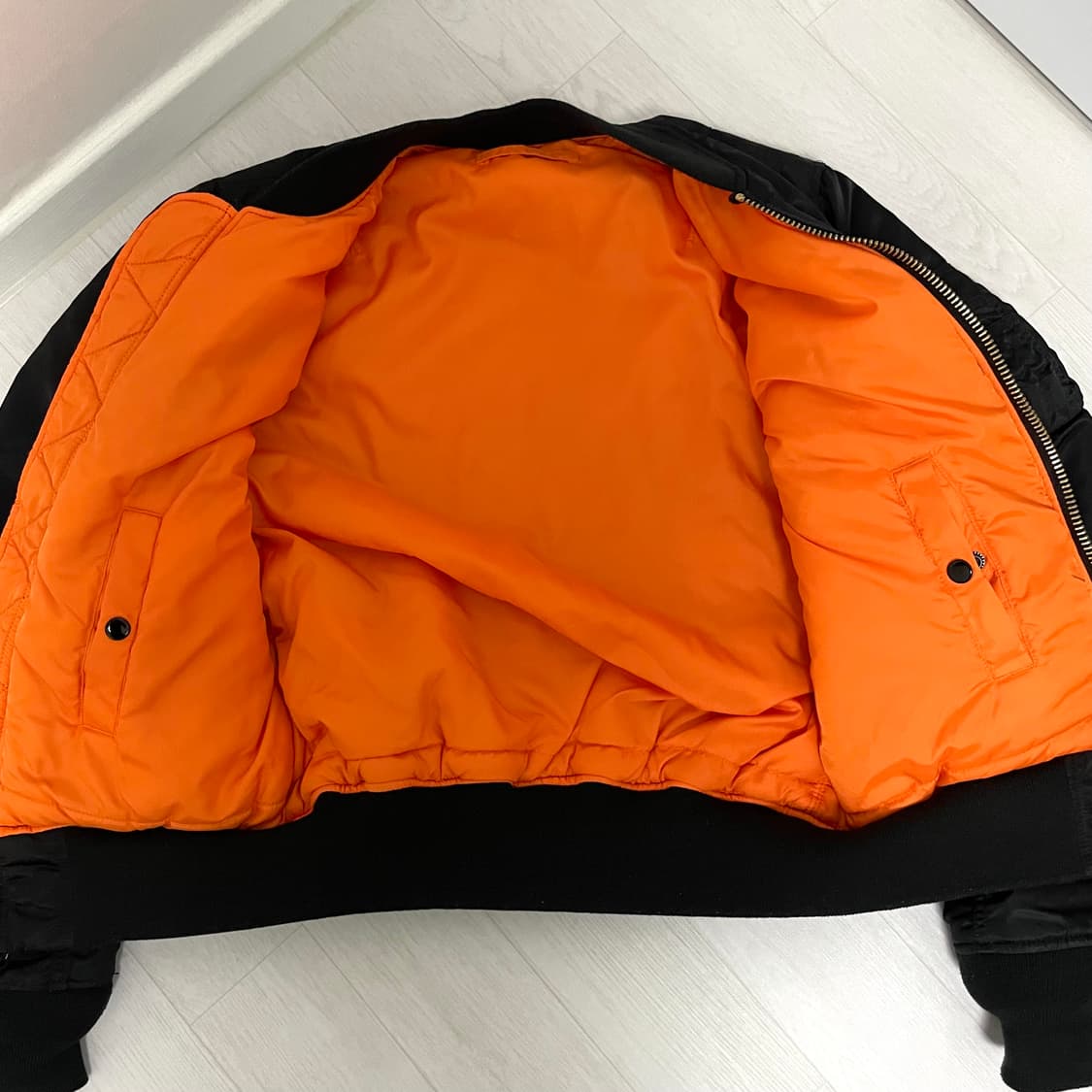 알파인더스트리 ma-1 블랙 s 상품이미지2