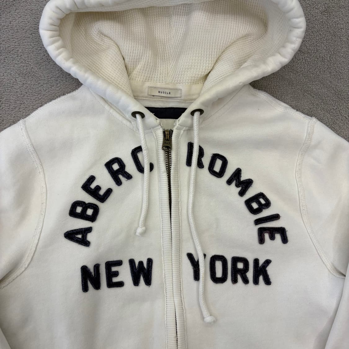아베크롬비 크림화이트 후드집업 상품이미지2