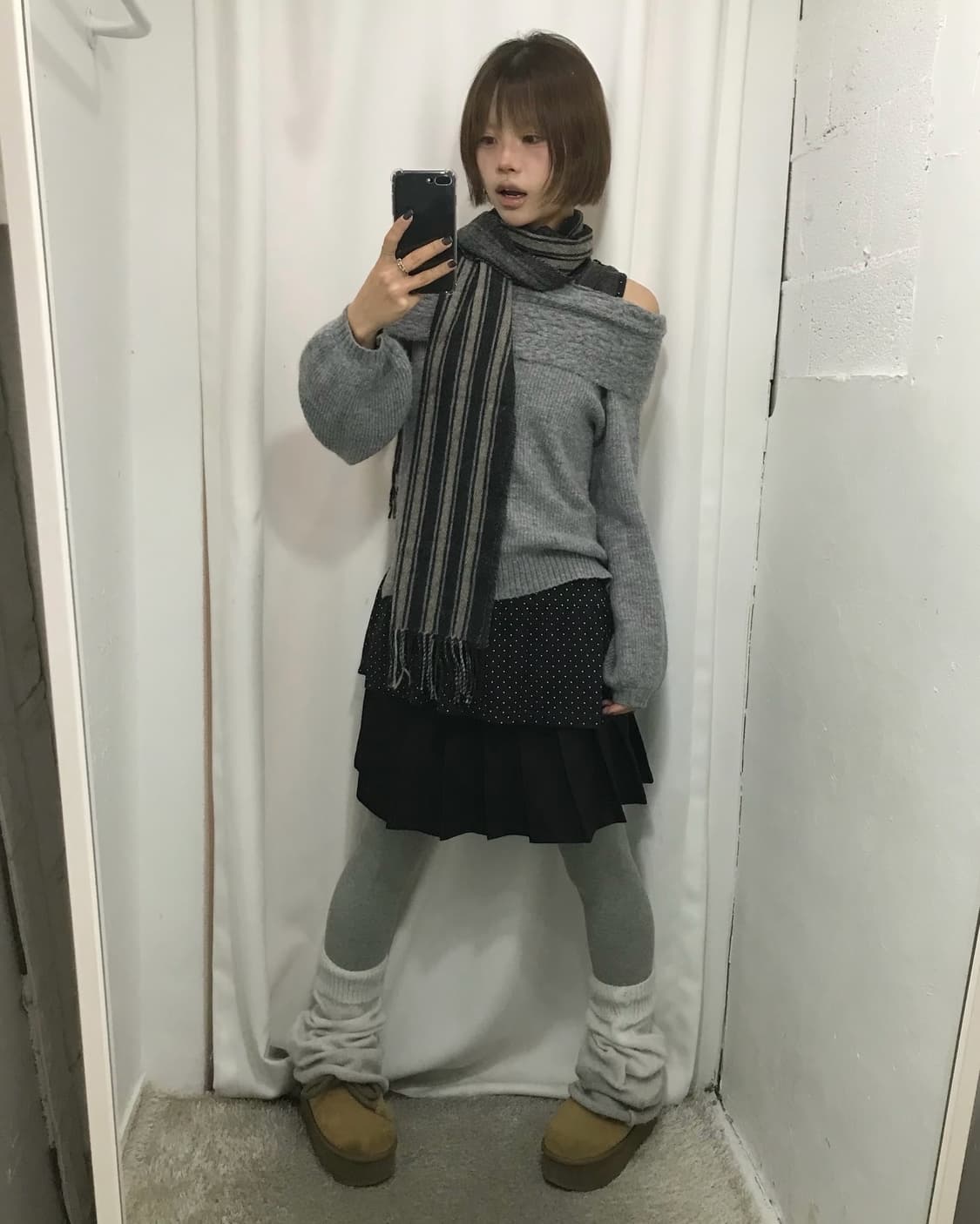 🐈‍⬛그레이 오프숄더 코디 세트 🐈‍⬛ 상품이미지1