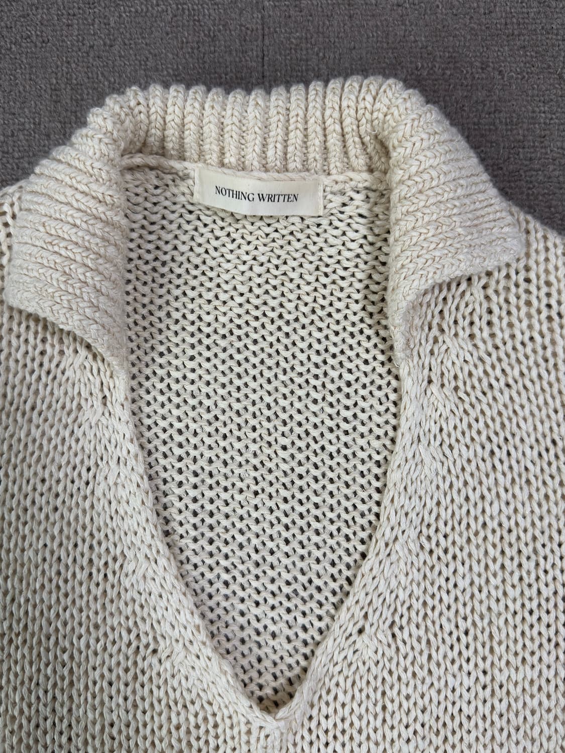 낫띵리튼 코튼 폴로 풀오버 반팔 니트 여름니트 상품이미지2