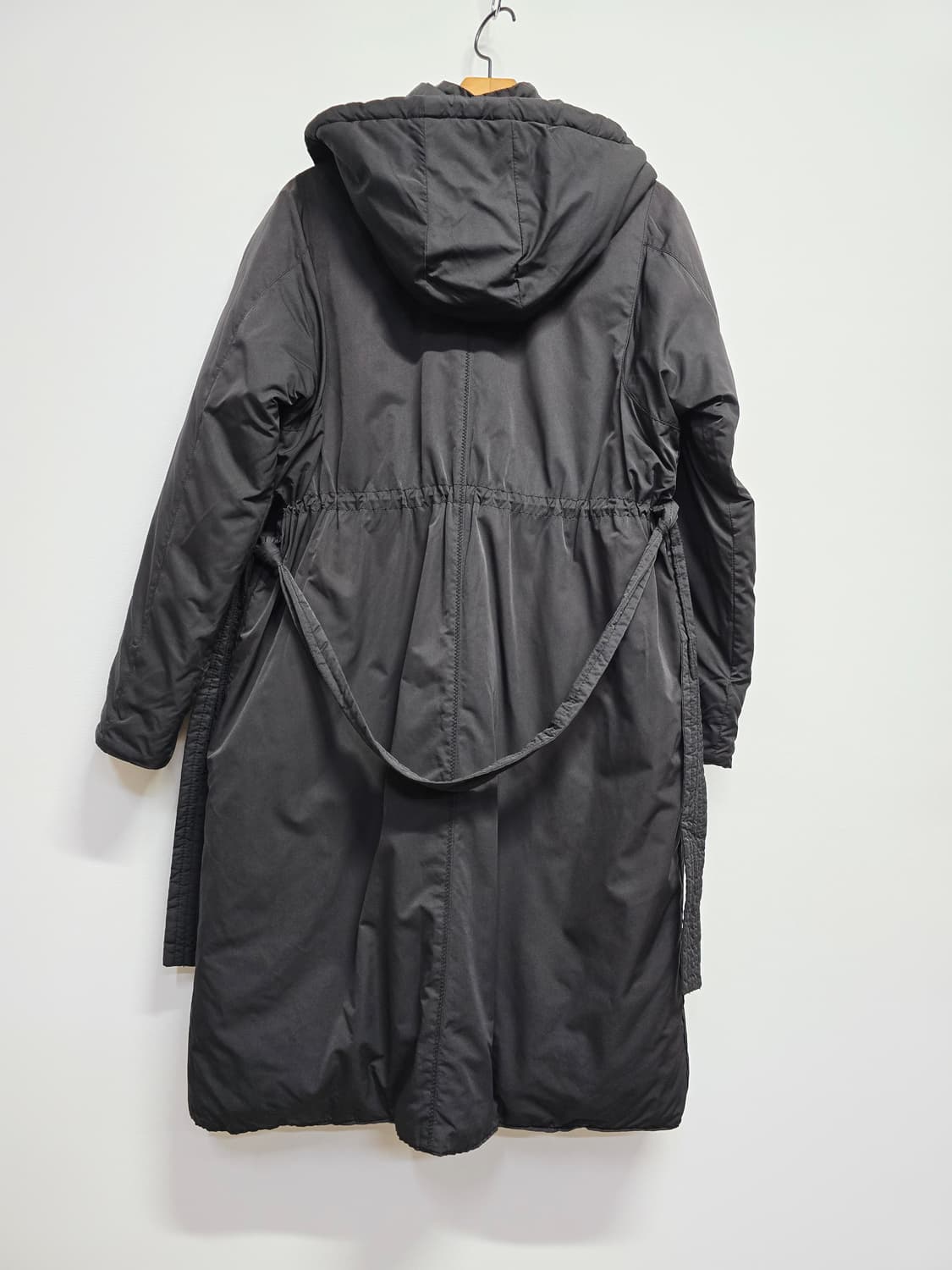 sj wani 블랙 후드 구스다운롱패딩 상품이미지5